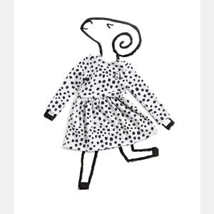 EUC Petit Bateau X Jean Jullien Dress